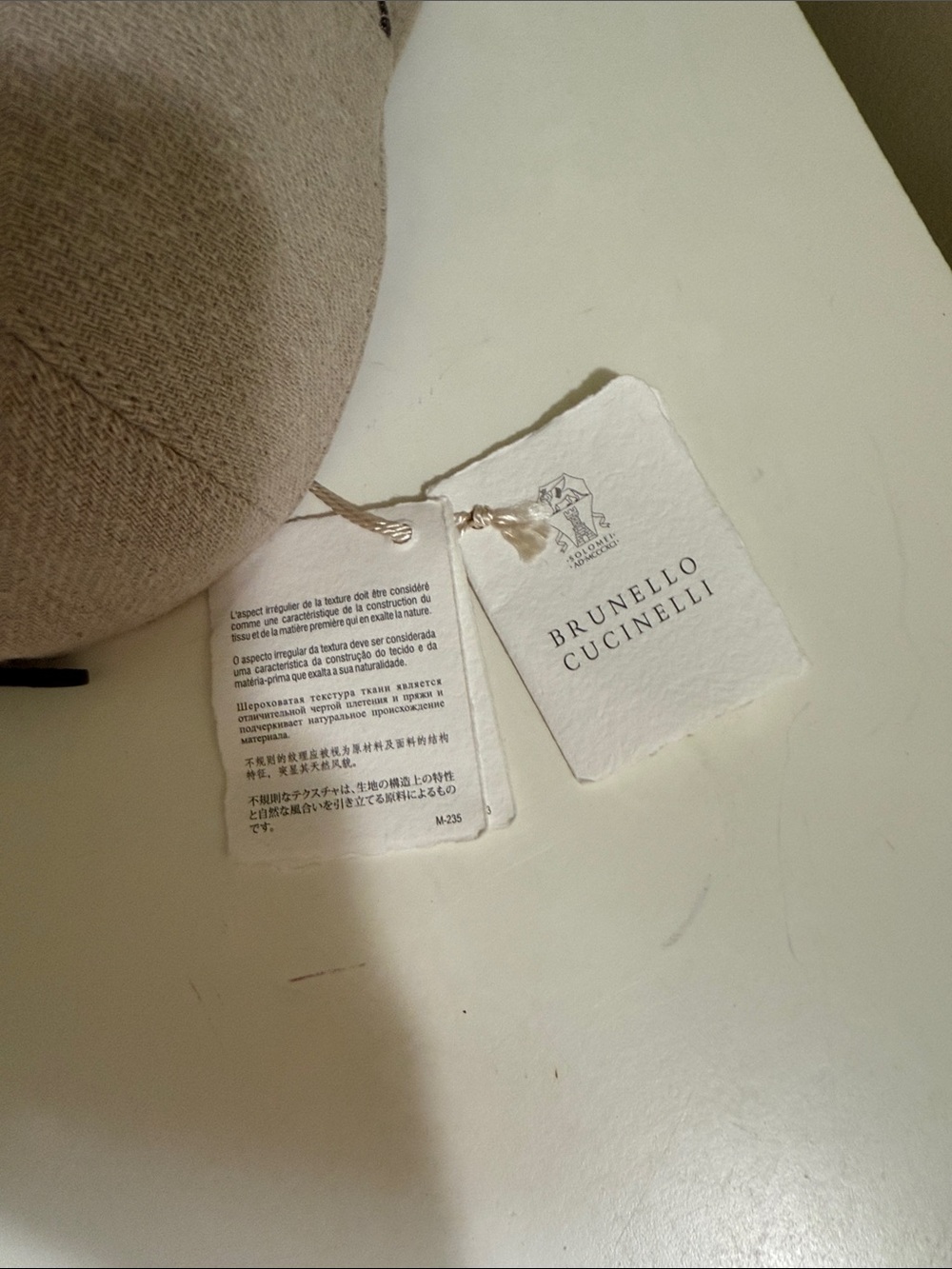 Brunello Cucinelli Taupe Baseball Cap with Black Monili - Picture 4 of 11